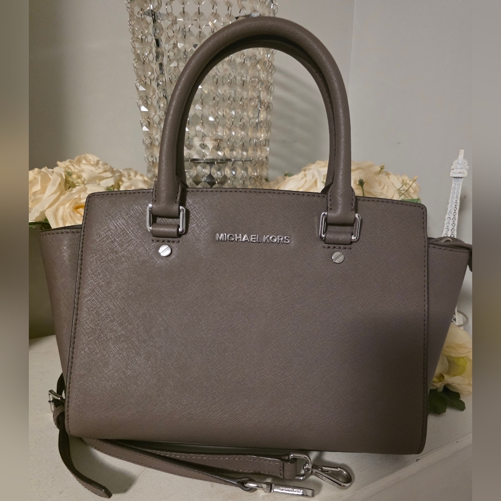 Michael Kors Taupe Satchel